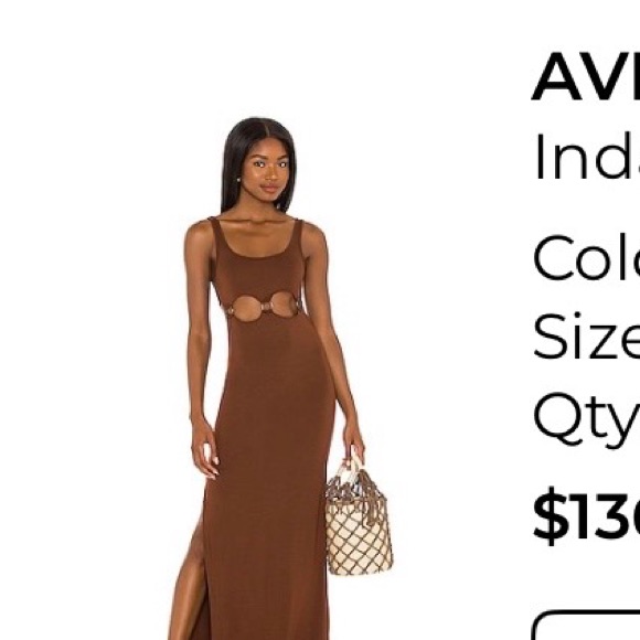 Indah Lavien Dress In Espresso Brown